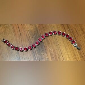 Swarovski Touchstone Crystal Ice Bracelet - Siam (Red)